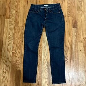 Loft Curvy Skinny Dark Denim